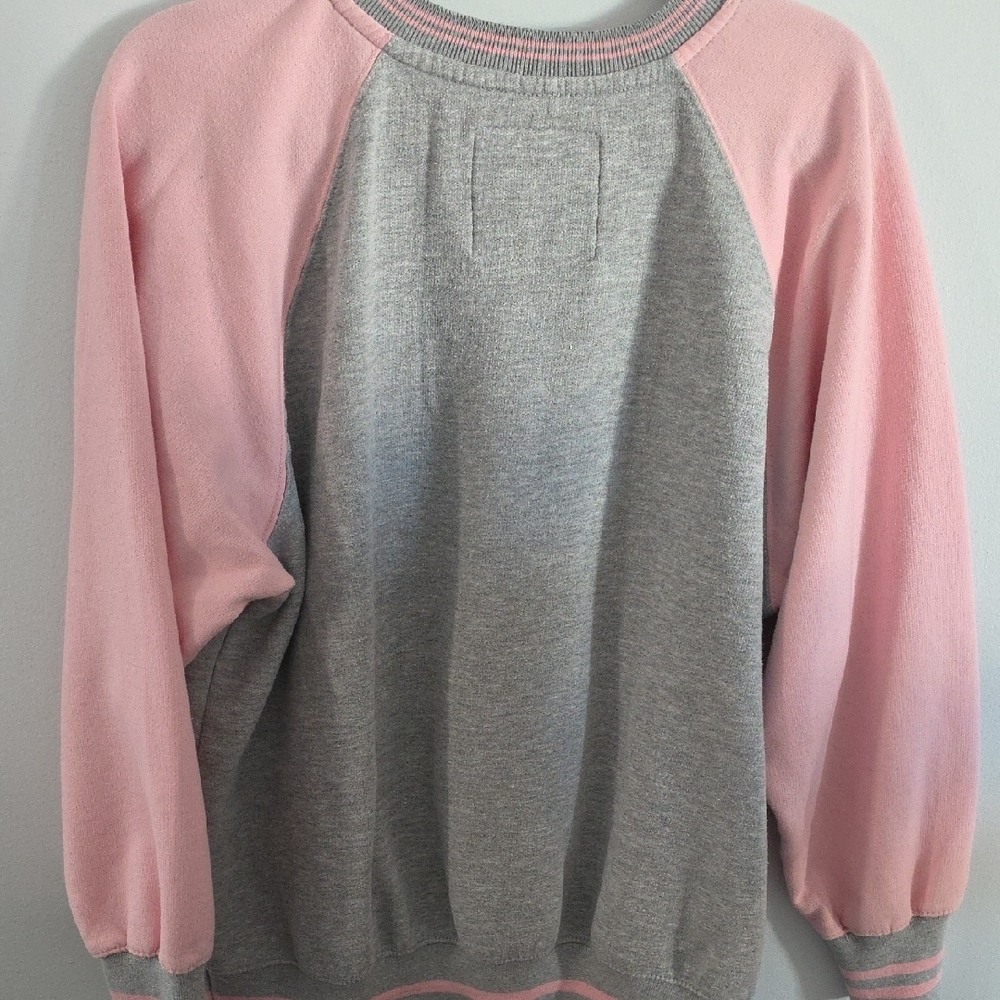 Point Beach Pink & Gray Raglan Sweatshirt - Picture 3 of 3